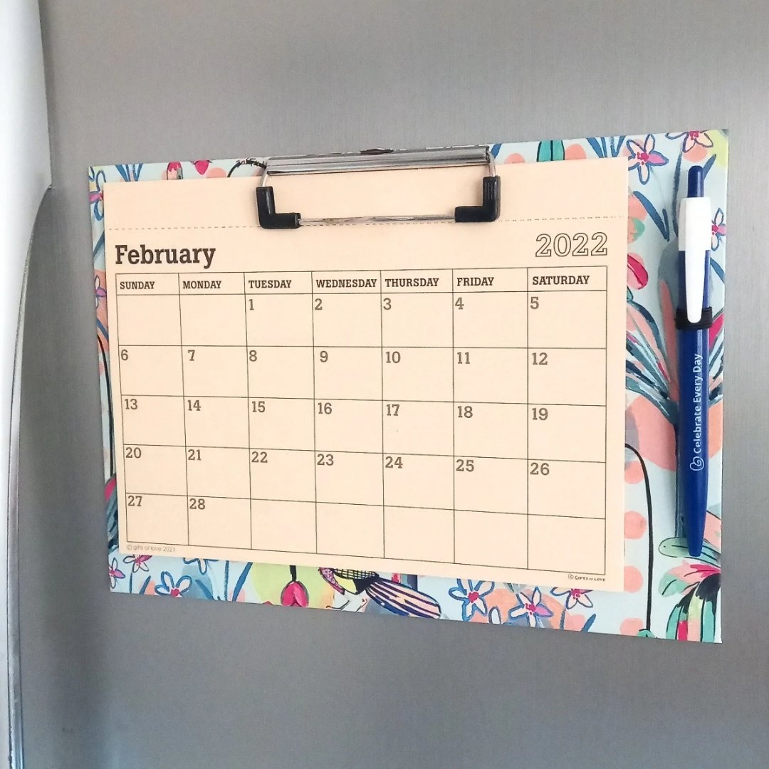 Magnetic & Wall Mountable Clipboard Calendar - SCOOBOO - Planners