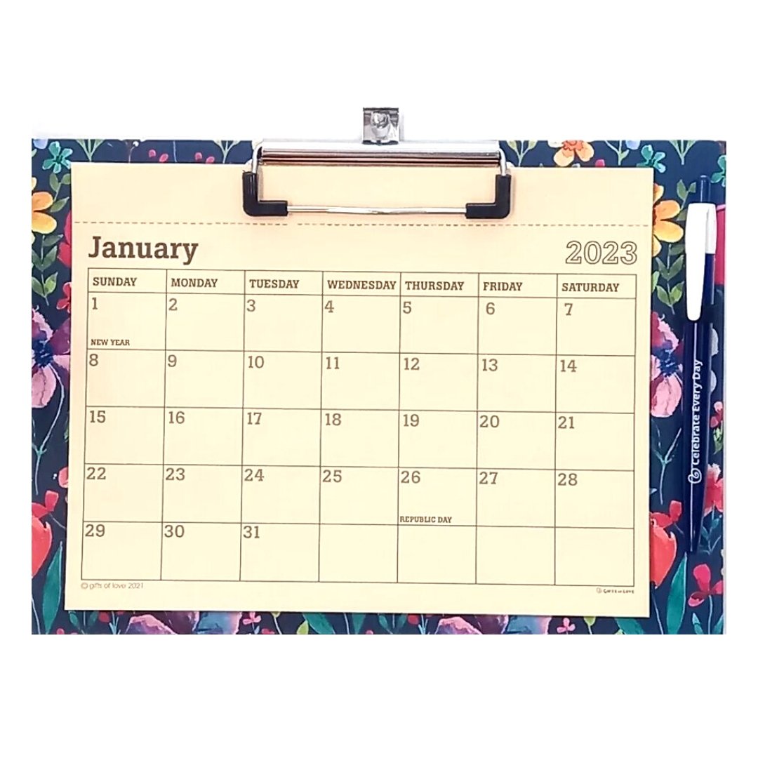 Magnetic & Wall Mountable Clipboard Calendar - SCOOBOO - Planners