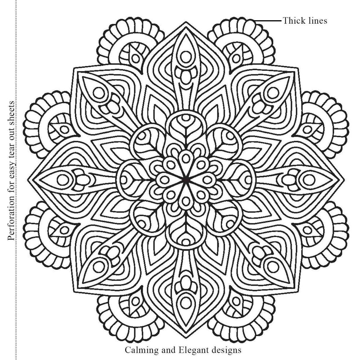 Mandala Art: Colouring Books for Adults with Tear Out Sheets - SCOOBOO - -