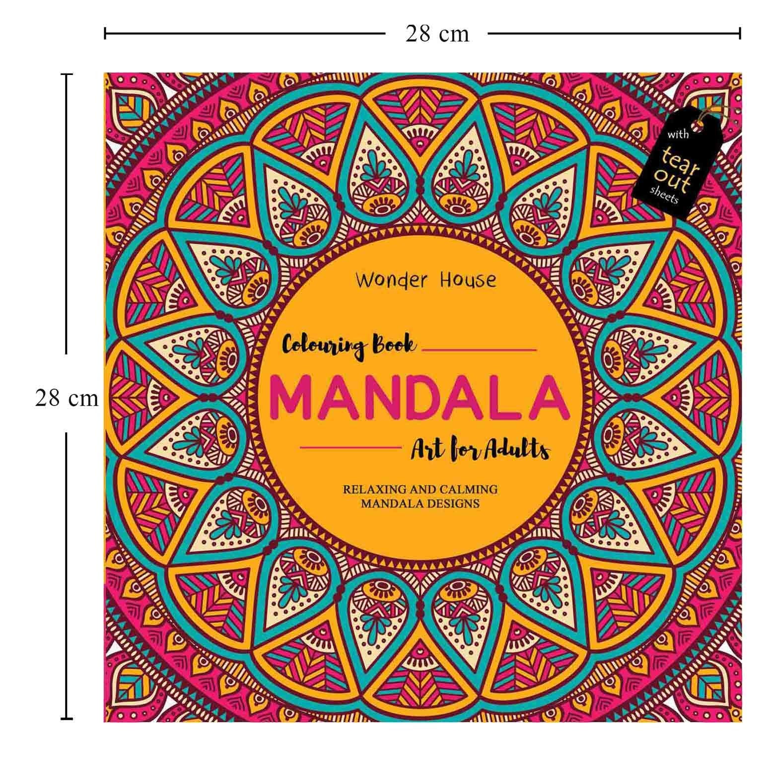 Mandala Art: Colouring Books for Adults with Tear Out Sheets - SCOOBOO - -
