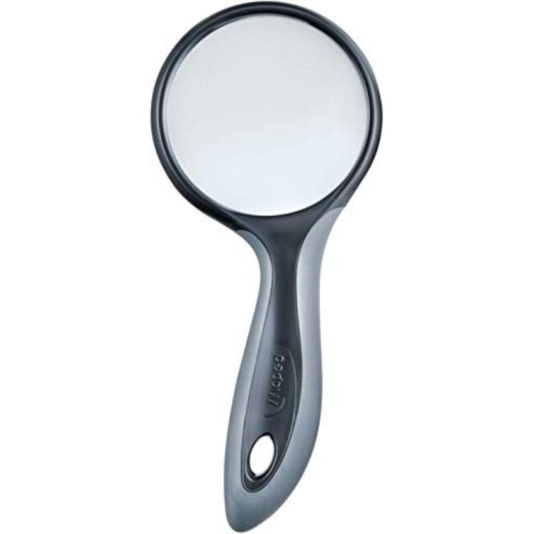 Koizumi 75mm Magnifying Glass – Handheld Lens For Reading, Crafts, And Small Detail Work