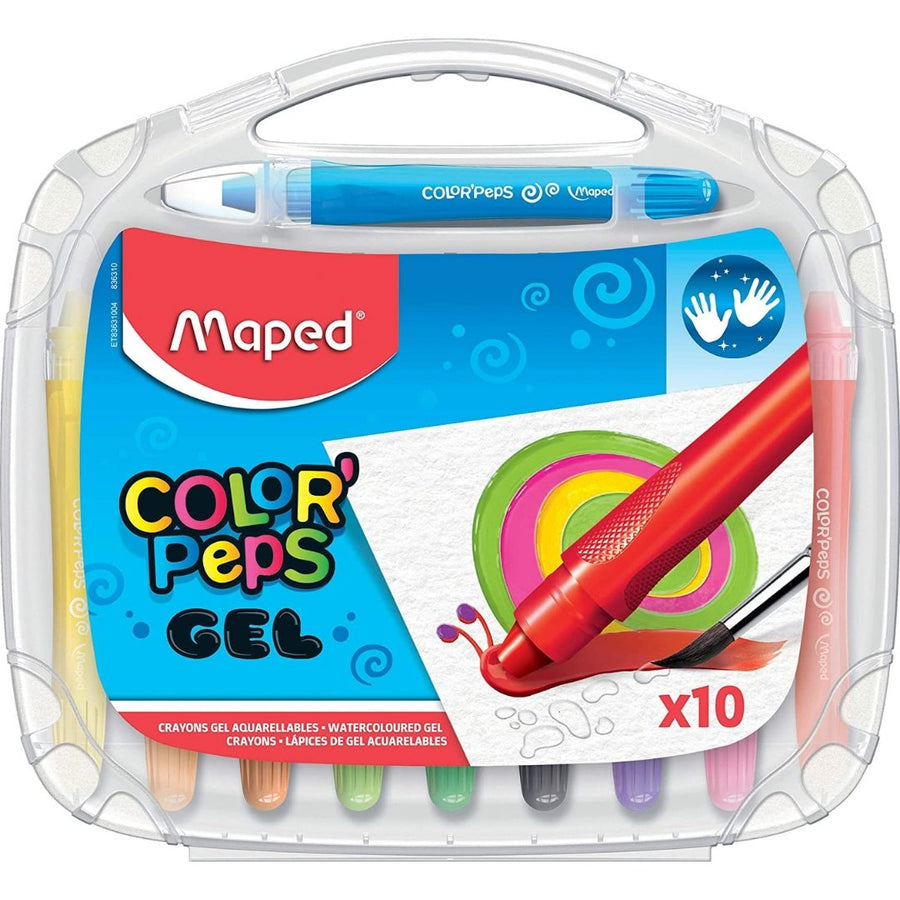 Maped Color'Peps Soft Water Color Gel Crayons 10 Color Set - SCOOBOO - 836310 - wax crayon