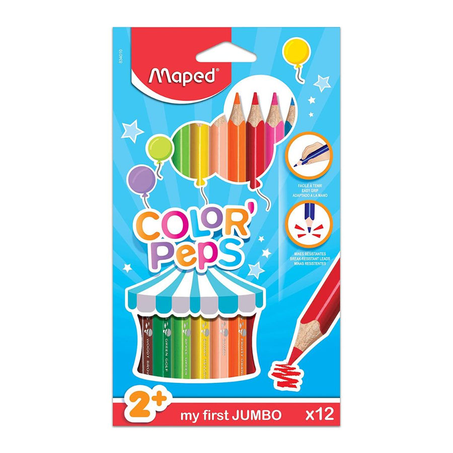 Maped Colour Pencils Pack Of 12 - SCOOBOO - 834010 - Coloured Pencils