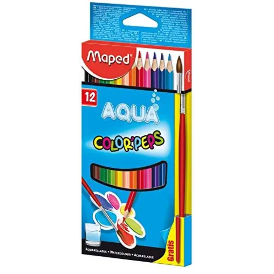Maped Colour'Peps Aqua Colour Pencil Set - SCOOBOO - 836011 - Watercolour Pencils