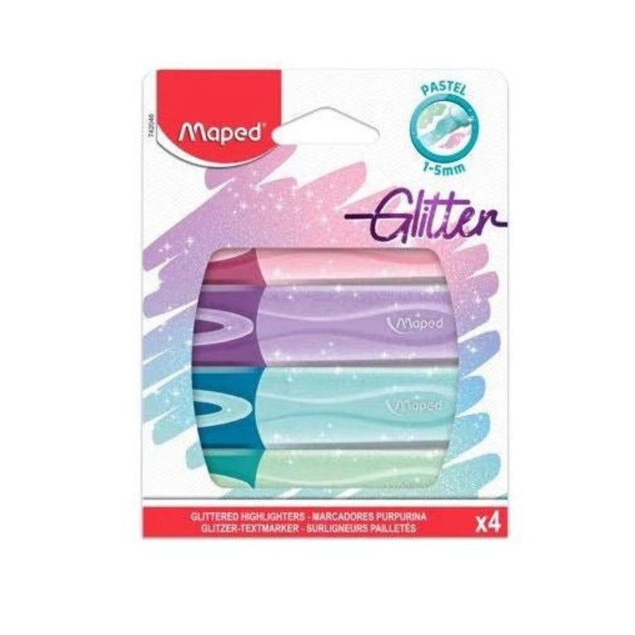 Maped Fluo Peps Classic Pastel Glitter Highlighters - SCOOBOO - 742046 - Highlighter