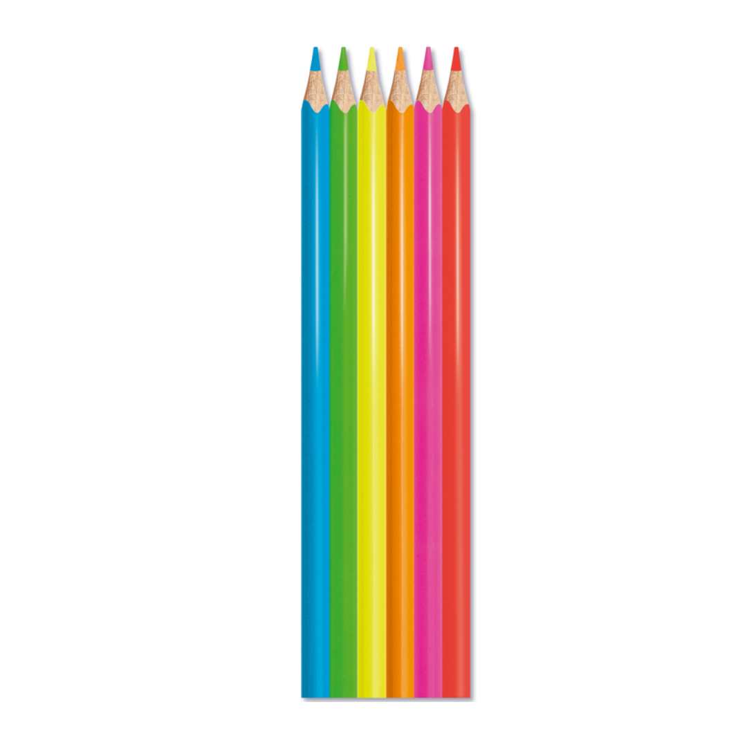 Maped Fluos Color Pencils Pack Of 6 - SCOOBOO - 832003 - Coloured Pencils