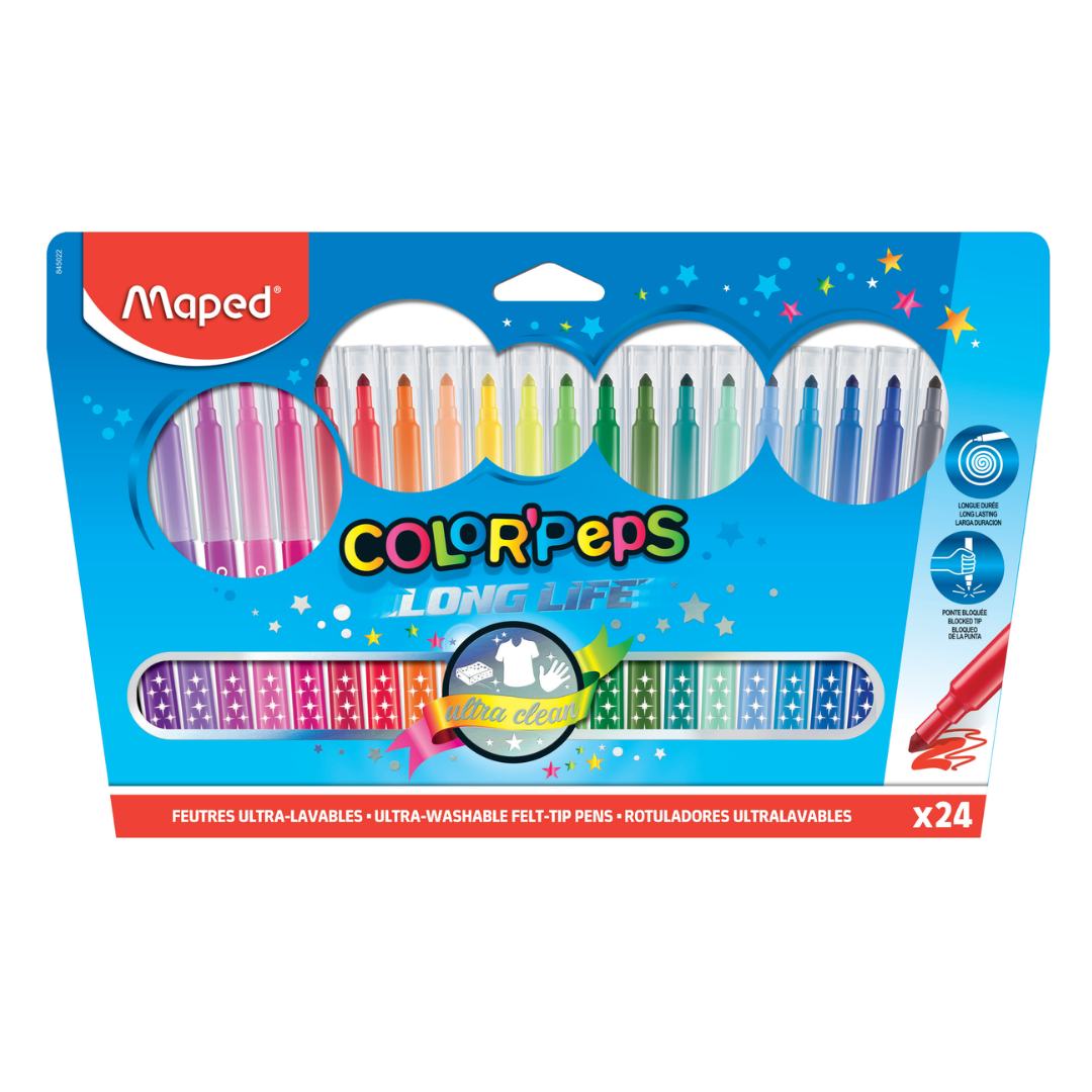 Maped Long Life Felt Pens - SCOOBOO - 845022 - Fineliner