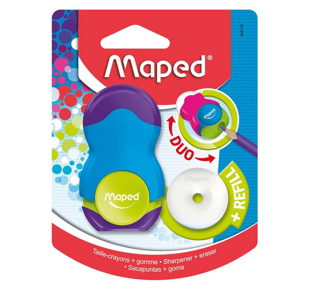 Maped Loopy Translucent Duo Eraser and Sharpener - SCOOBOO - 049120 - Sharpeners