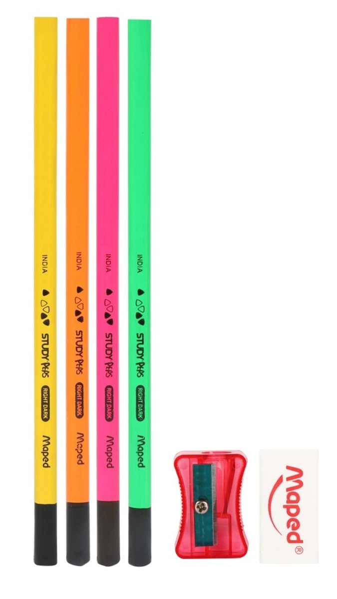 Maped Study Peps Neon Pencils - SCOOBOO - 850081 - Pencils