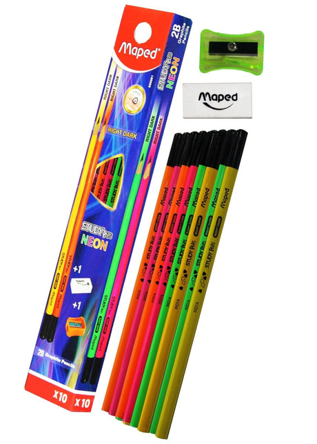 Maped Study Peps Neon Pencils - SCOOBOO - 850081 - Pencils