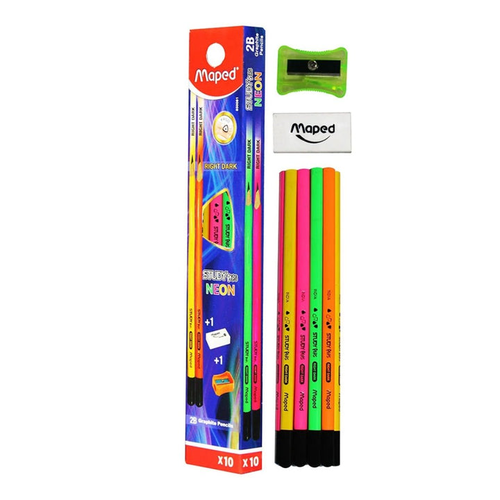 Maped Study Peps Neon Pencils - SCOOBOO - 850081 - Pencils