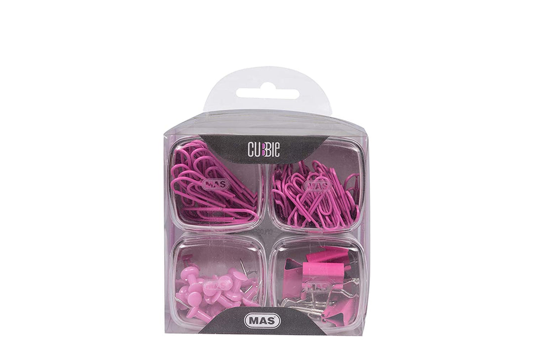 MAS Cubbie Rainbow PVC Box (Pack of 4) - SCOOBOO - 1286 - Paperclips, Fasteners & Rubber bands