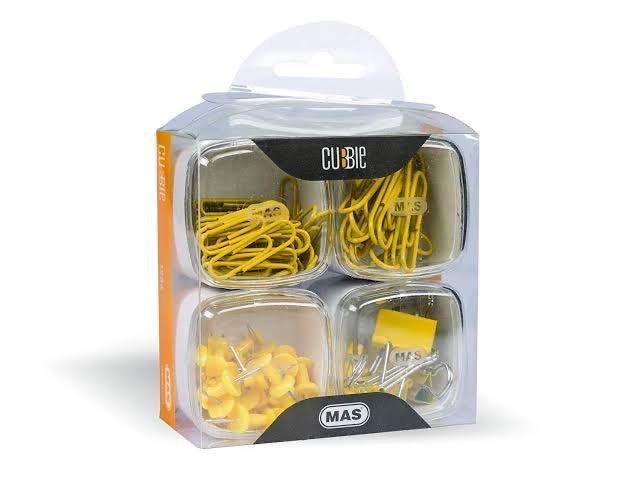 MAS Cubbie Rainbow PVC Box (Pack of 4) - SCOOBOO - Paperclips, Fasteners & Rubber bands