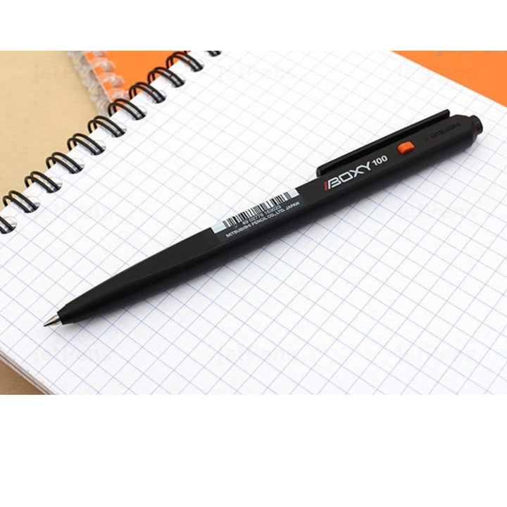 Mitsubishi pencil Boxy Ballpoint pen Black 0.7 - SCOOBOO - Boxy -100 - Pens