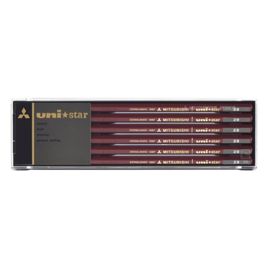 Mitsubishi / Uni Pencil Uni Star Hexagonal Pencil - SCOOBOO - US-2B - Pencils