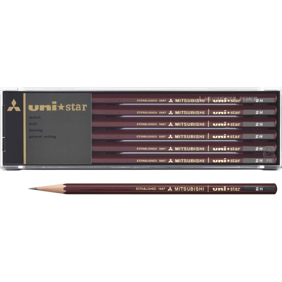 Mitsubishi / Uni Pencil Uni Star Hexagonal Pencil - SCOOBOO - US-2H - Pencils