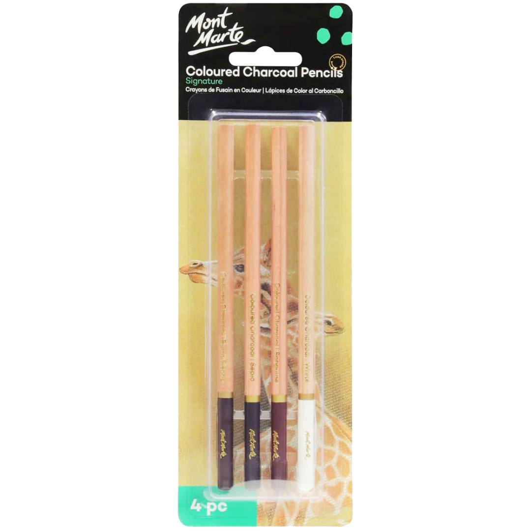 Mont Marte Coloured Charcoal Pencils - SCOOBOO - 81552 - Charcoal Pencil