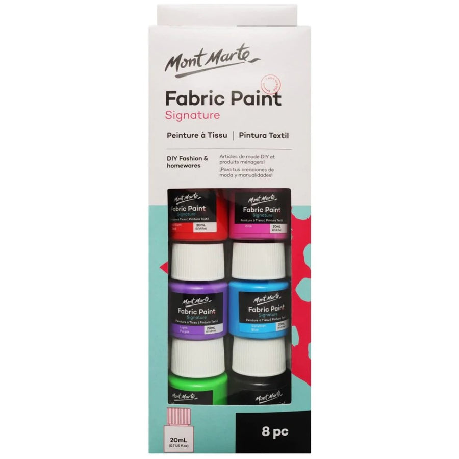 Mont Marte Fabric Paint Set Of 8 - SCOOBOO - PMHS0022 - Fabric paint