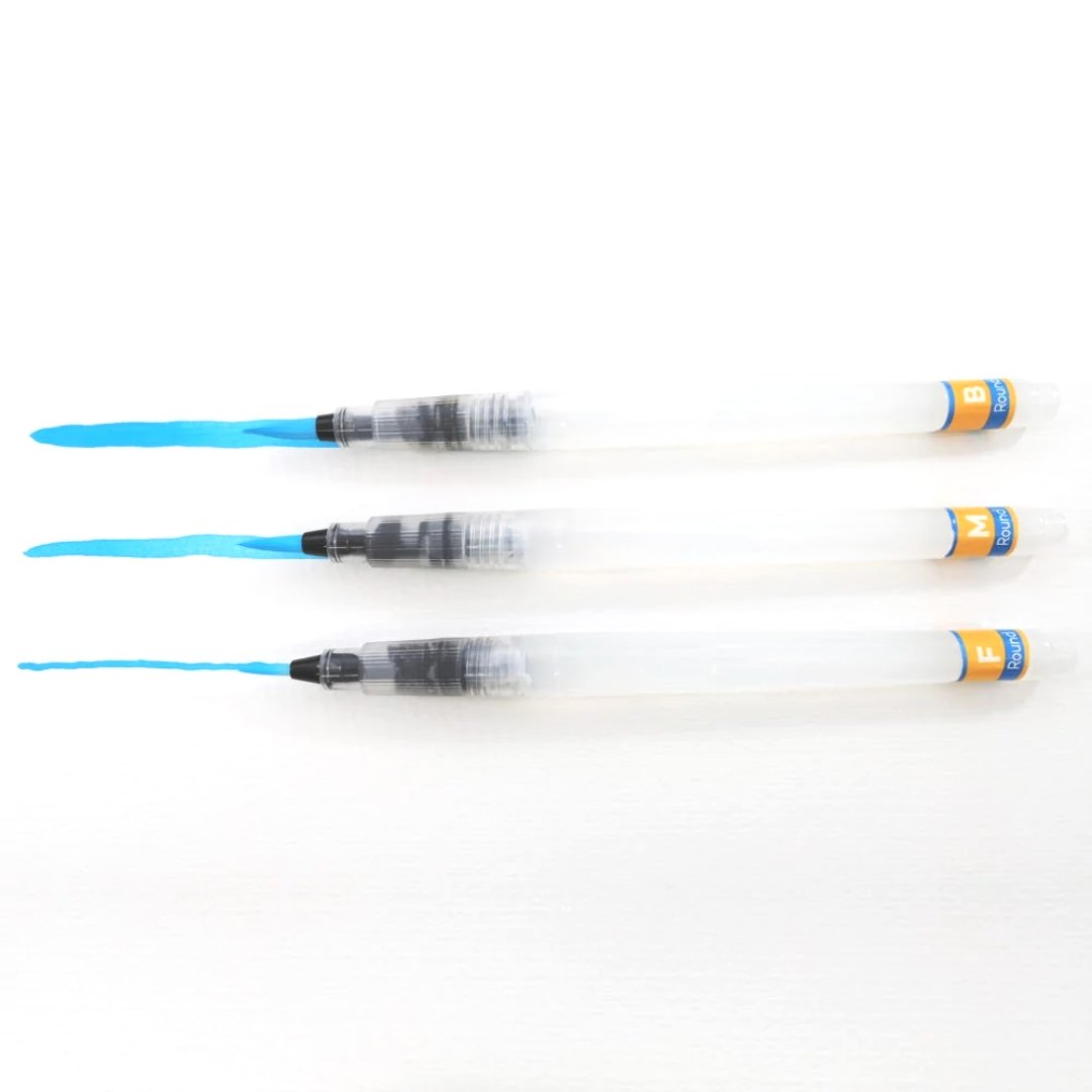 Mont Marte F/M/B Waterbrush Set (Pack Of 3) - SCOOBOO - BMHS0035 - Paint Brushes & Palette Knives