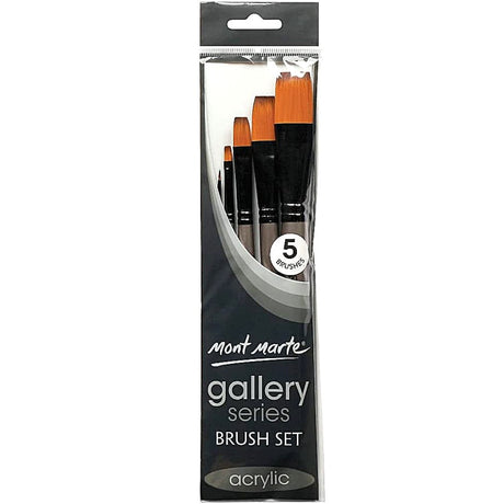 Mont Marte Gallery Series Acrylic Brush Set - SCOOBOO - BMHS0016 - Paint Brushes & Palette Knives