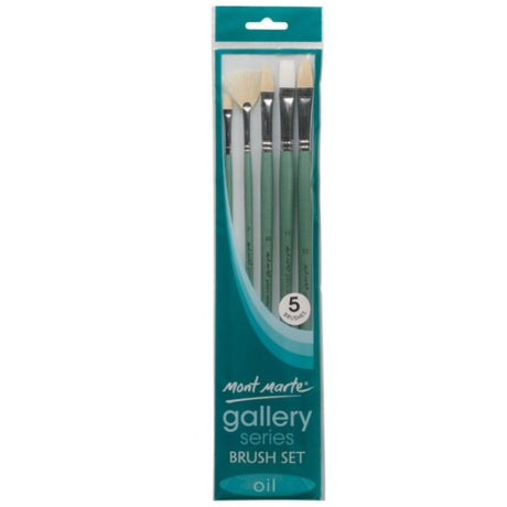 Mont Marte Gallery Series Oils Brush Set (Pack Of 5) - SCOOBOO - BMHS0024 - Paint Brushes & Palette Knives