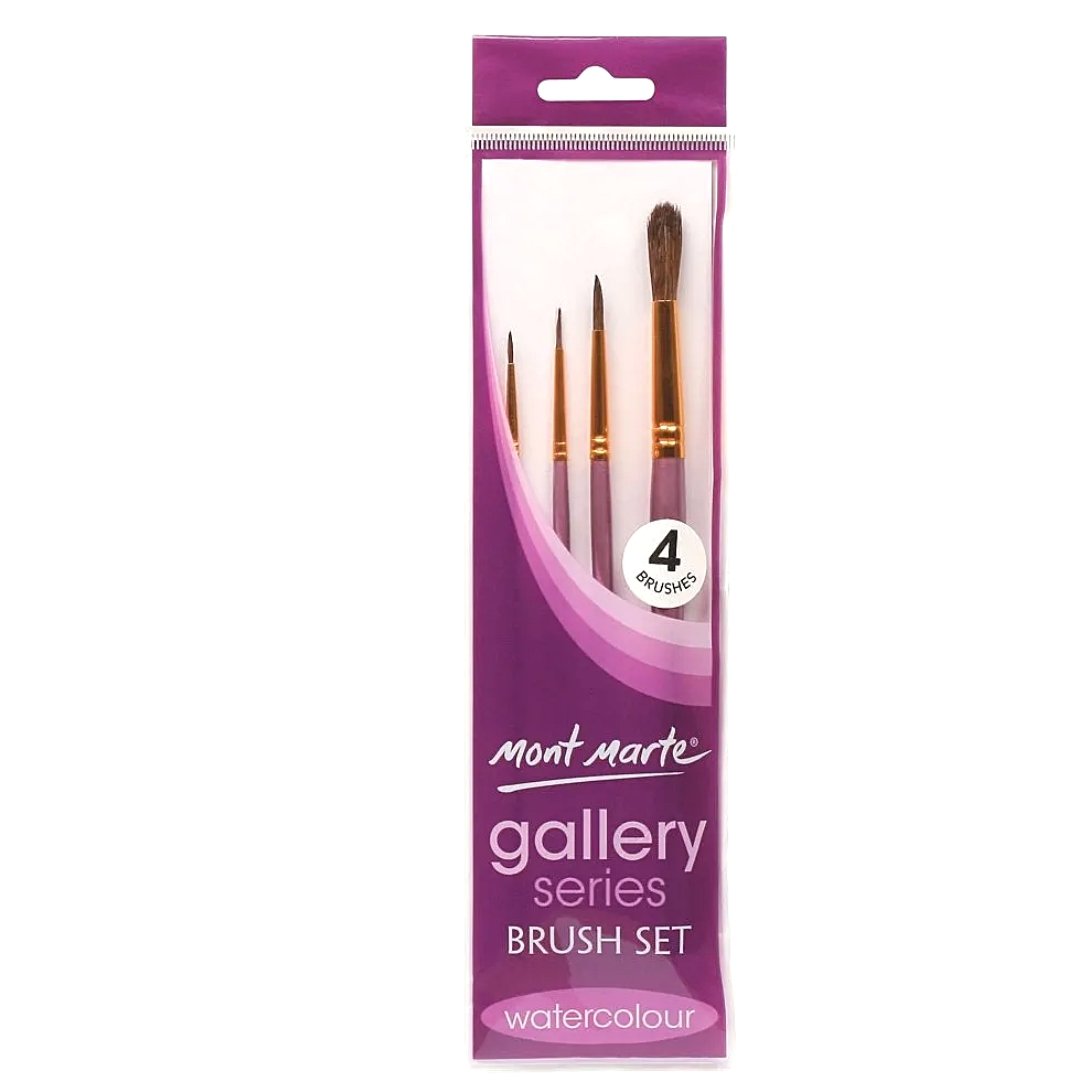 Mont Marte Gallery Series Watercolor Brush Set - SCOOBOO - BMHS0028 - Paint Brushes & Palette Knives