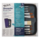 Mont Marte Gouache Brush Set In Wallet (Pack Of 11) - SCOOBOO - BMHS0037 - Paint Brushes & Palette Knives