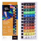 Mont Marte Gouache Paints 12pc x 12ml - SCOOBOO - PMHS0028 - Poster paints