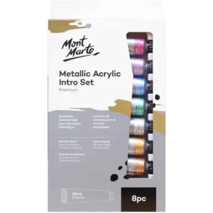 Mont Marte Metallic Acrylic Paint Intro Set - SCOOBOO - 81321 - Acrylic paints