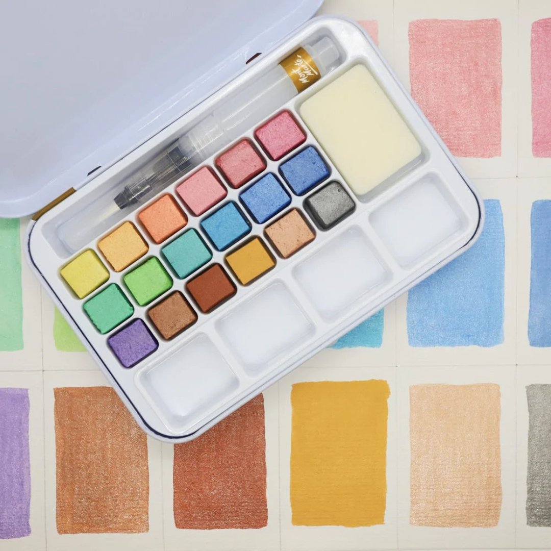 Mont Marte Metallic Watercolour Set (Pack Of 21) - SCOOBOO - PMHS0085 - Water Colors