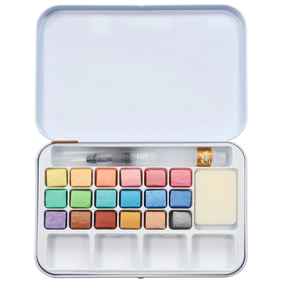 Mont Marte Metallic Watercolour Set (Pack Of 21) - SCOOBOO - PMHS0085 - Water Colors