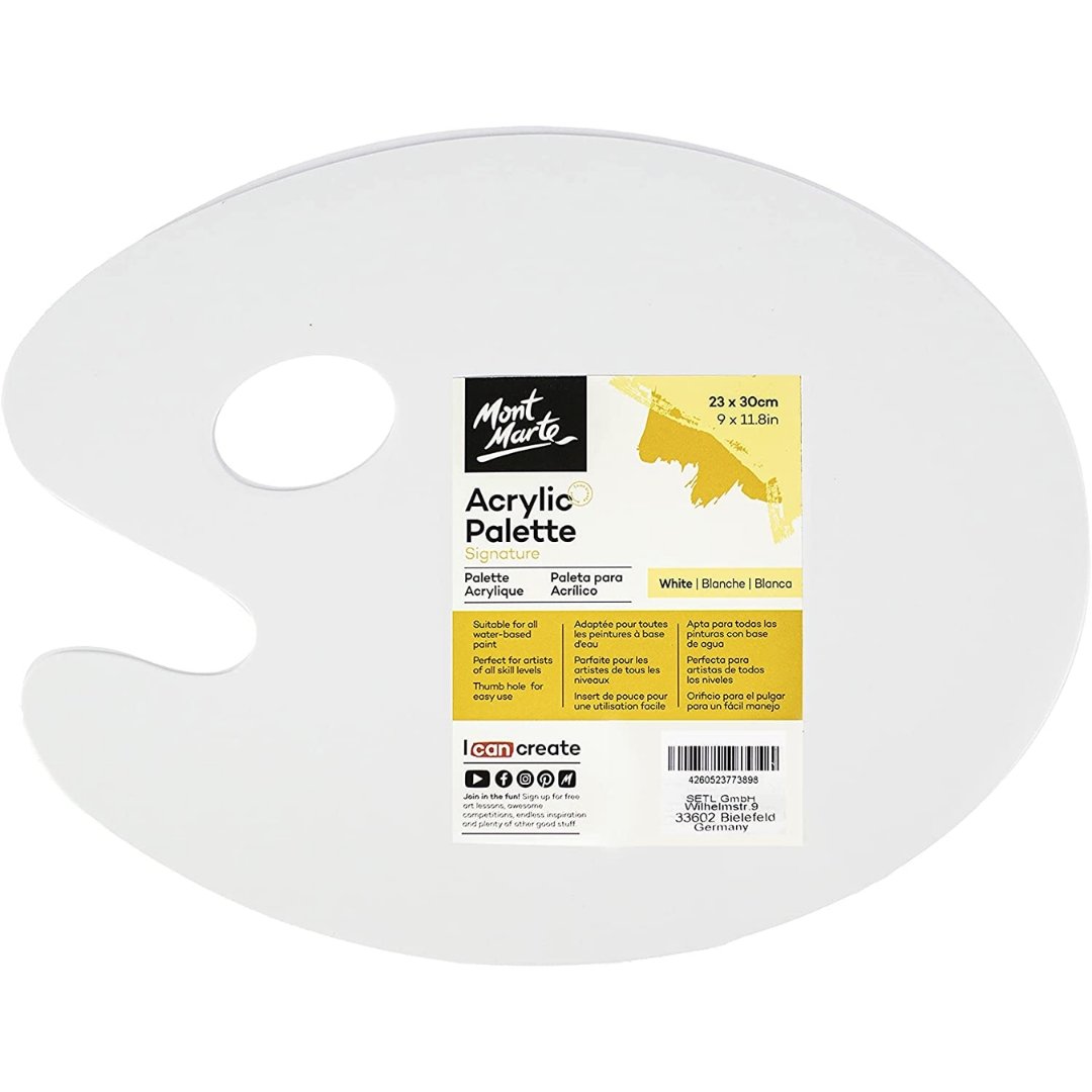 Mont Marte Paint Palette for Acrylic Paint - SCOOBOO - Paint Brushes & Palette Knives