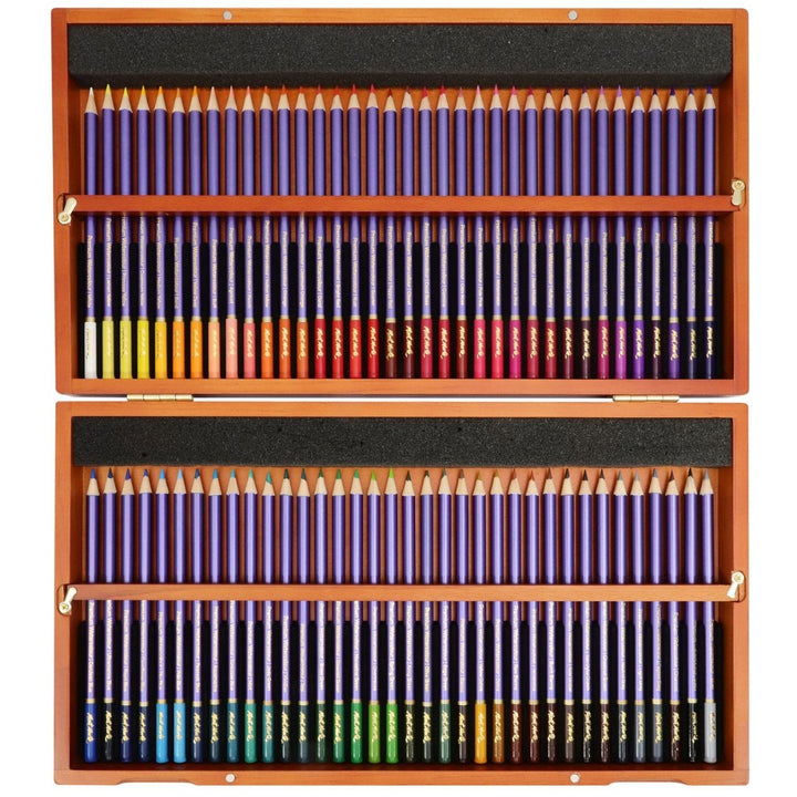 Mont Marte Premium Watercolour Pencils 72 Piece In Wooden Box - SCOOBOO - 81533 - Water Colors