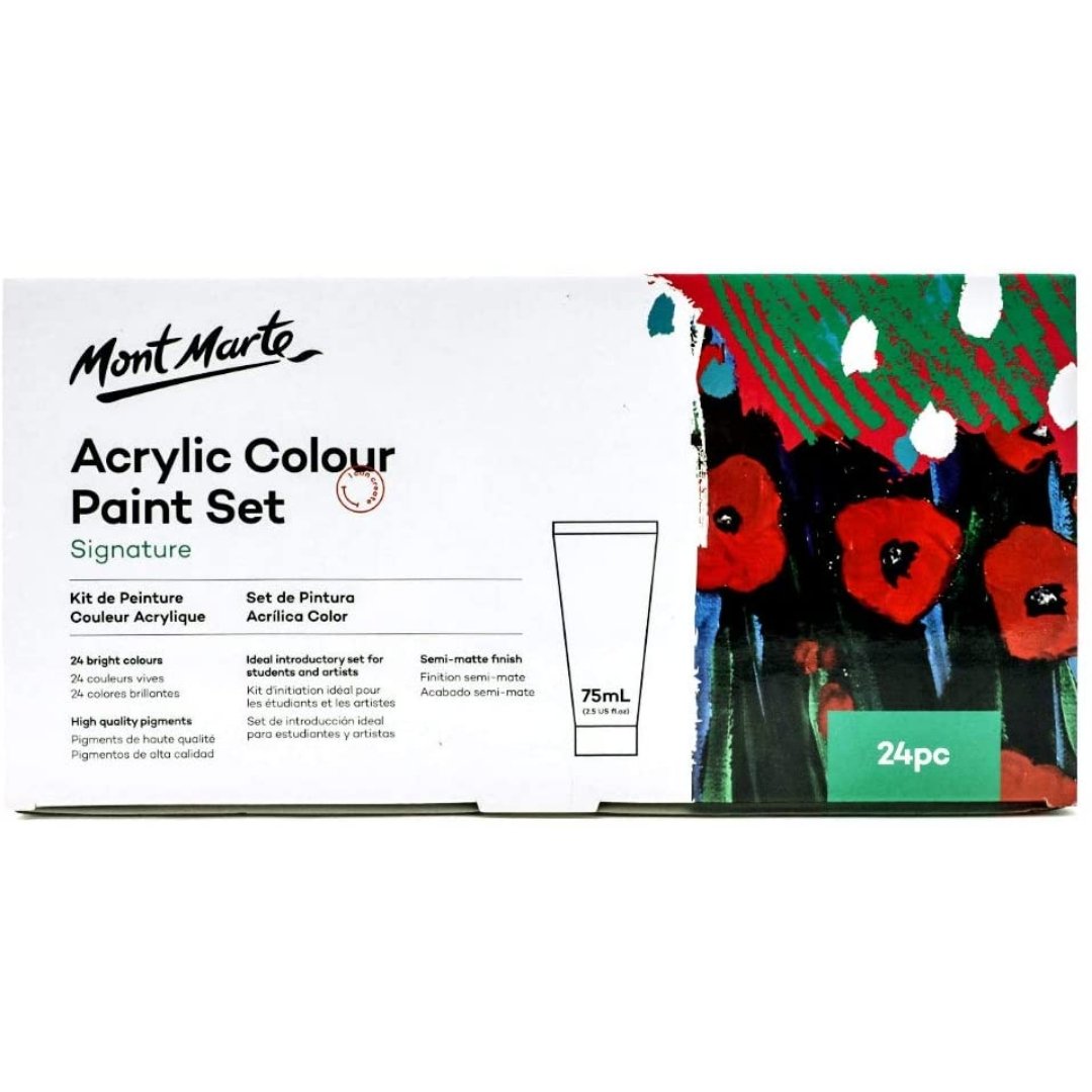 Mont Marte Signature Acrylic Color Paint Set of 24 - SCOOBOO - 81460 - Acrylic paints
