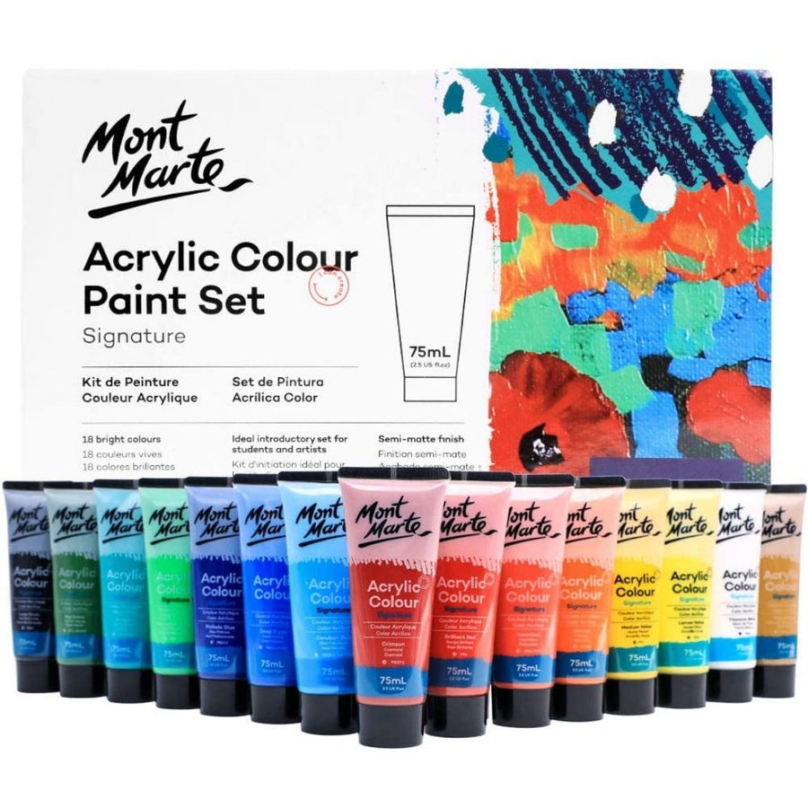 Mont Marte Signature Acrylic Color Paint Set - SCOOBOO - 81506 - Acrylic paints