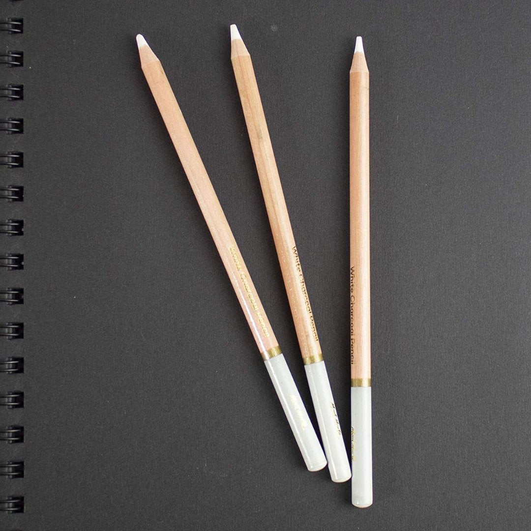 Mont Marte Charcoal Pencils - White 3pc
