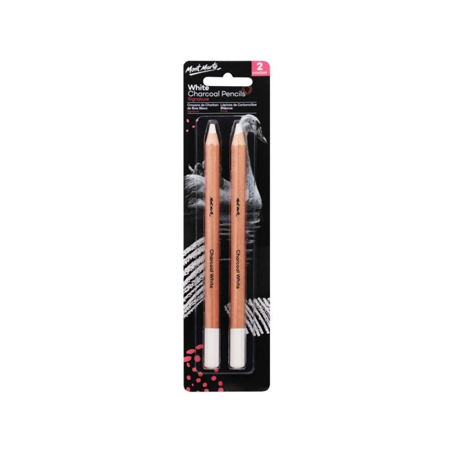 Mont Marte White Charcoal Pencils Set of 2 - SCOOBOO - 81272 - Charcoal Pencil