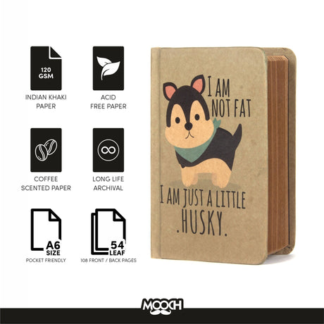 Mooch Jungle Series-A6 Notebooks - SCOOBOO - Plain