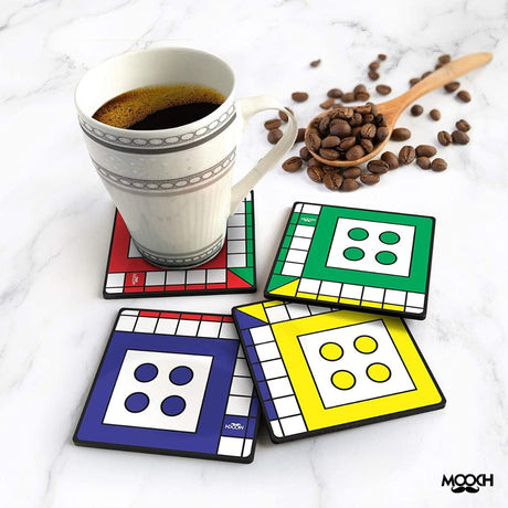 Mooch Ludo Coasters (Pack of 4) - SCOOBOO - Coasters