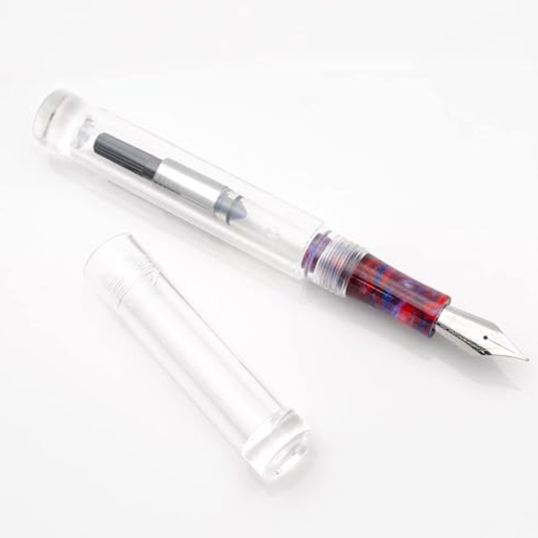 Moonman C1 Füllfederhalter Mit Pipette - Transparent, 0,6mm Fein-Feder, Doppeltinten-System