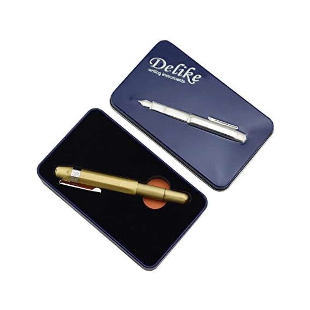 Moonman Delike Brass Pocket Fountain Pen SCOOBOO Moonman