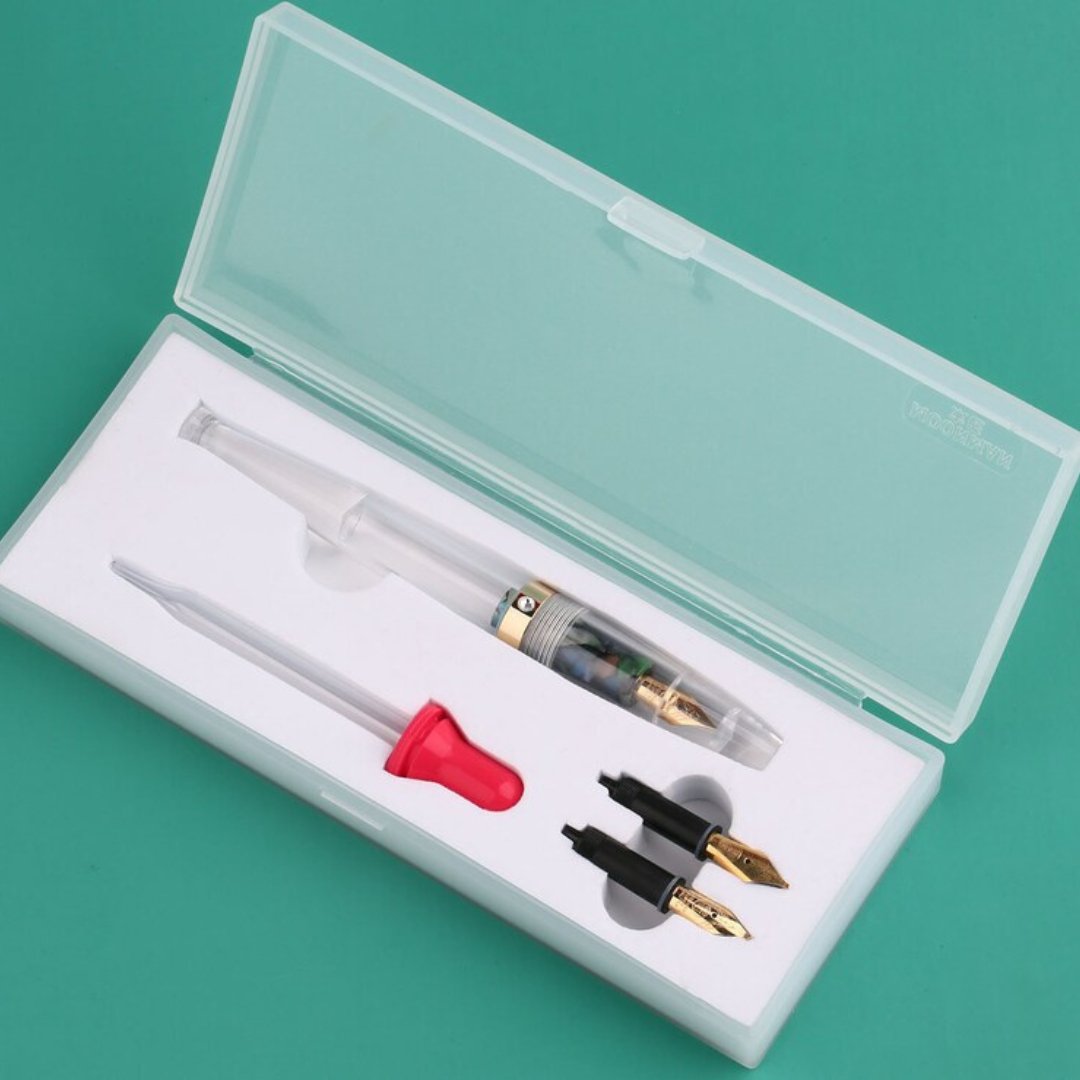 Moonman S5 Transparent Acrylic Eye Dropper Fountain Pen - SCOOBOO - S51-E - Fountain Pen