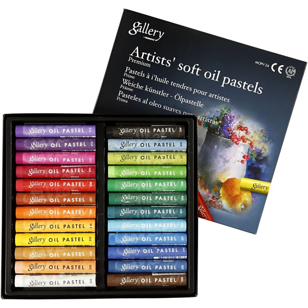 Mungyo Gallery Artist Soft Oil Pastel - 24 Shades - SCOOBOO - MOPV-24 - Oil Pastels