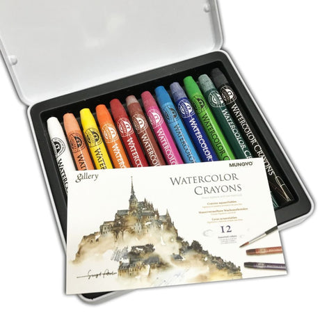 Mungyo Gallery Watercolor Crayons Tin Case Set Of 36 - SCOOBOO - MAC-36T - Water Colors