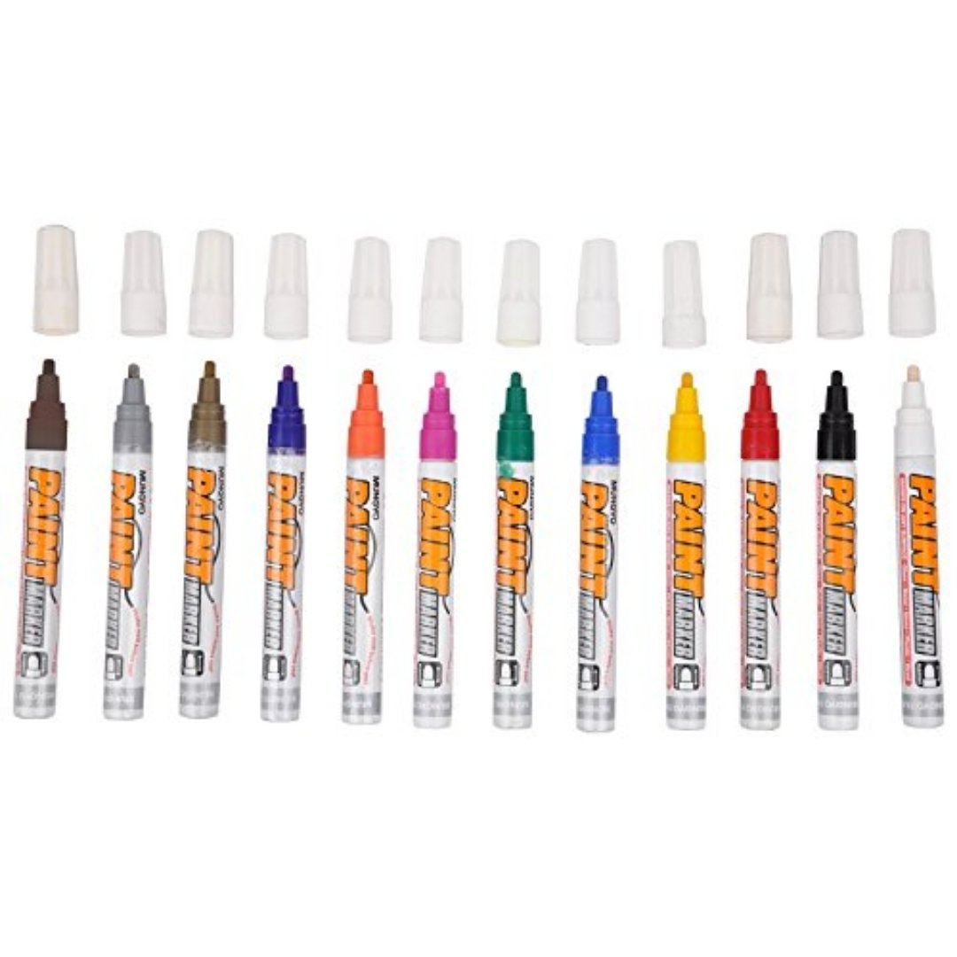 Mungyo Paint Markers - Set of 12 - SCOOBOO - MPM-12A - Glass Paints & Markers