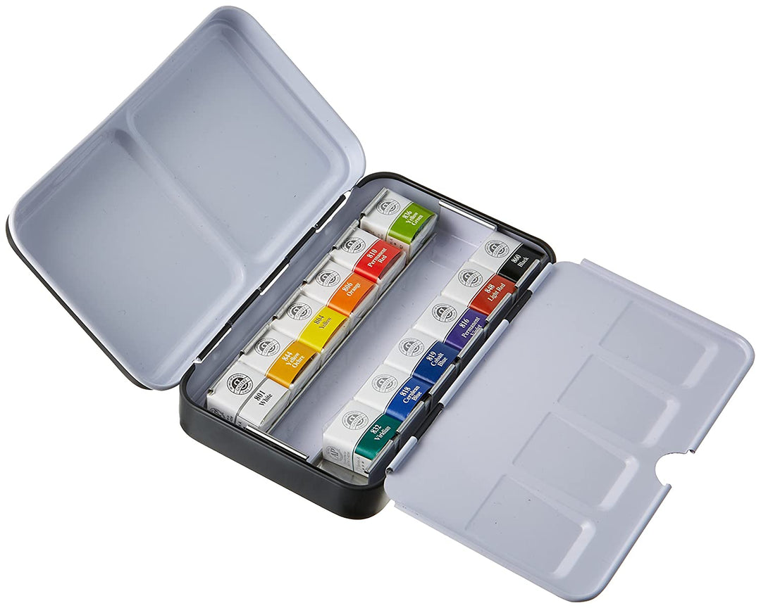 Mungyo Professional Water Colour Pan Set Pack of 12 - SCOOBOO - MWPH-12C - Water Colors