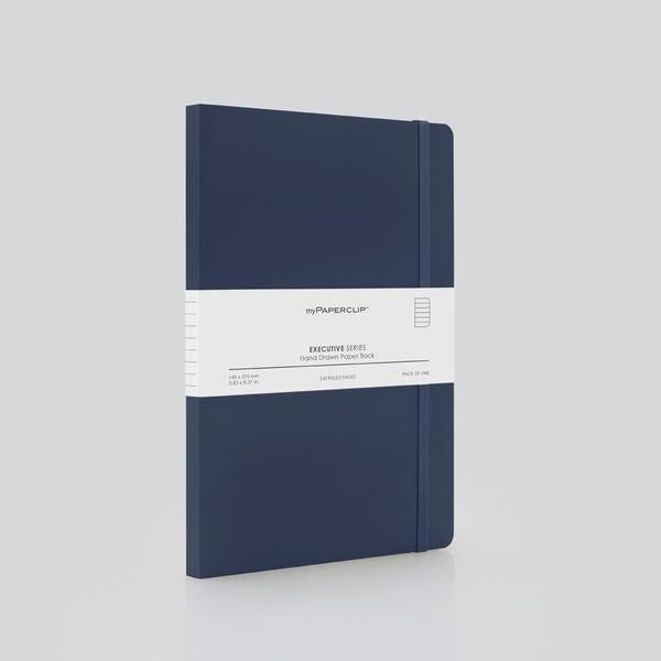 MyPAPERCLIP Executive Series Hand Drawn Paper Back - Plain A5 - SCOOBOO - ESP240A5-P-Blue - Plain