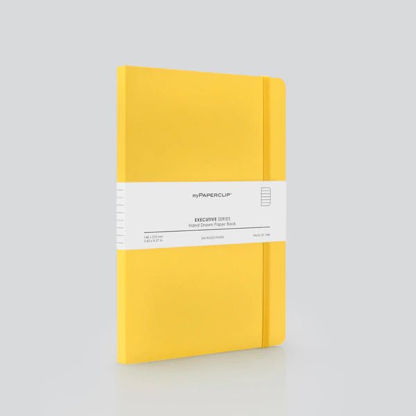 myPAPERCLIP Executive Series Notebook, A5 RULED - SCOOBOO - ESP 192M-R YELLOW - Ruled