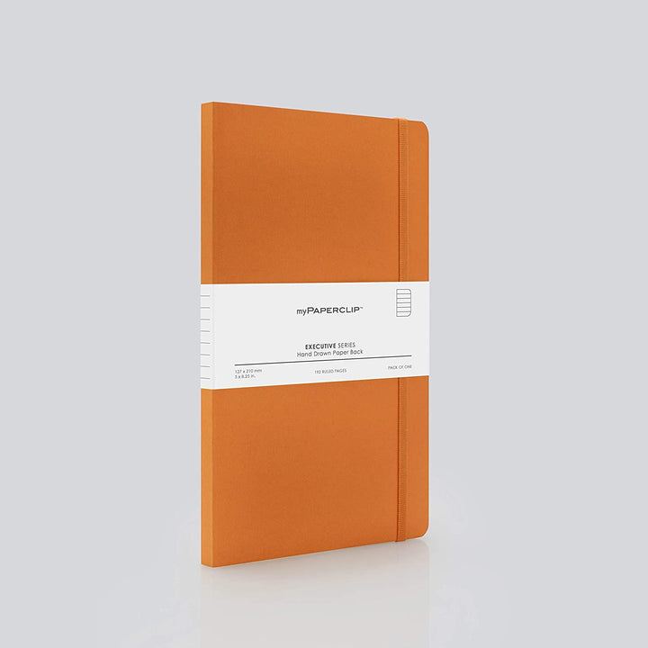 myPAPERCLIP Executive Series Notebook, A5 RULED - SCOOBOO - ESP 192M-R ORANGE - Ruled