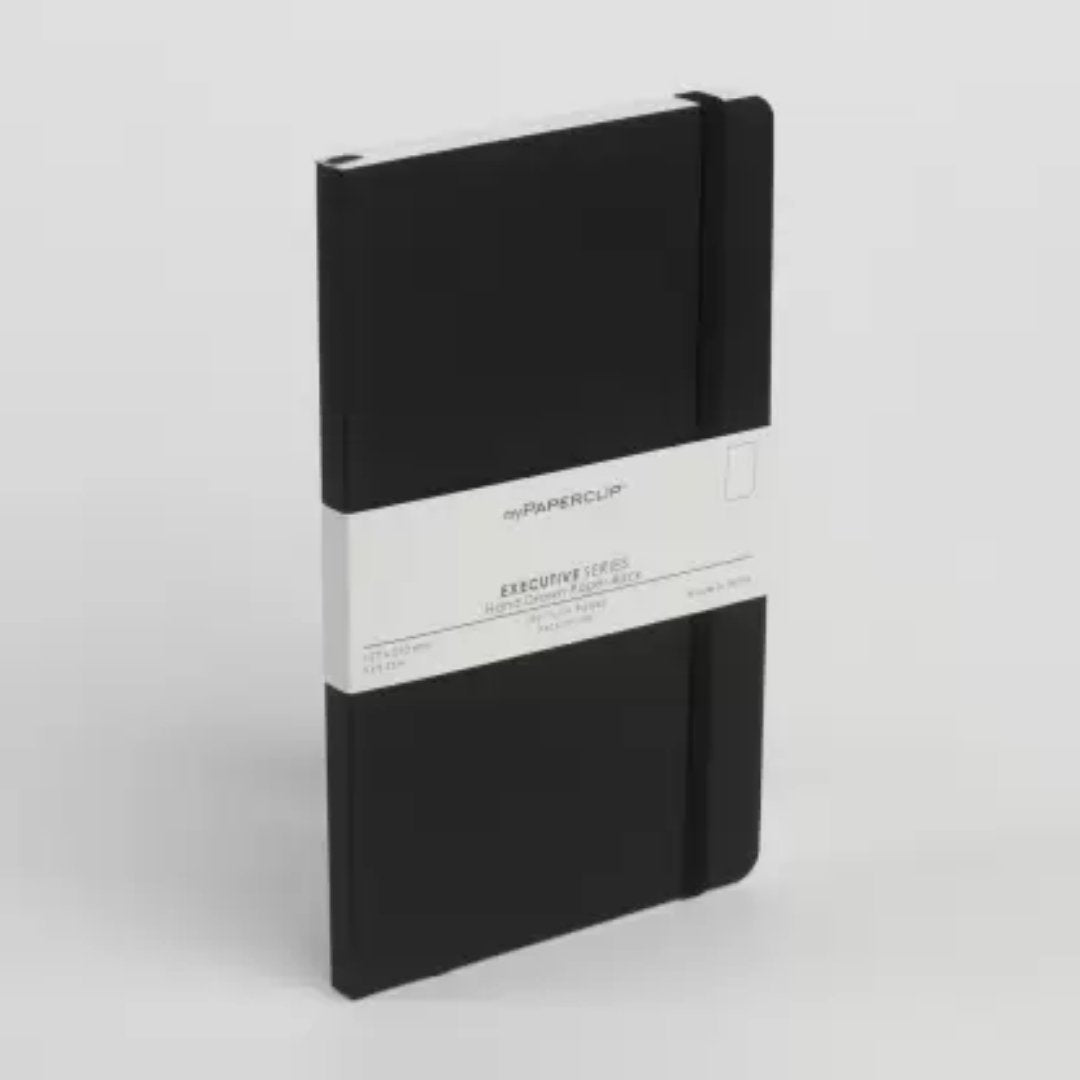 myPAPERCLIP Executive Series Notebook (ESP192M-P) - SCOOBOO - ESP192M-P Black - Plain